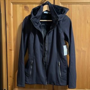 Athleta faux fur lined zip up hoodie/jacket (Luxe Stronger)